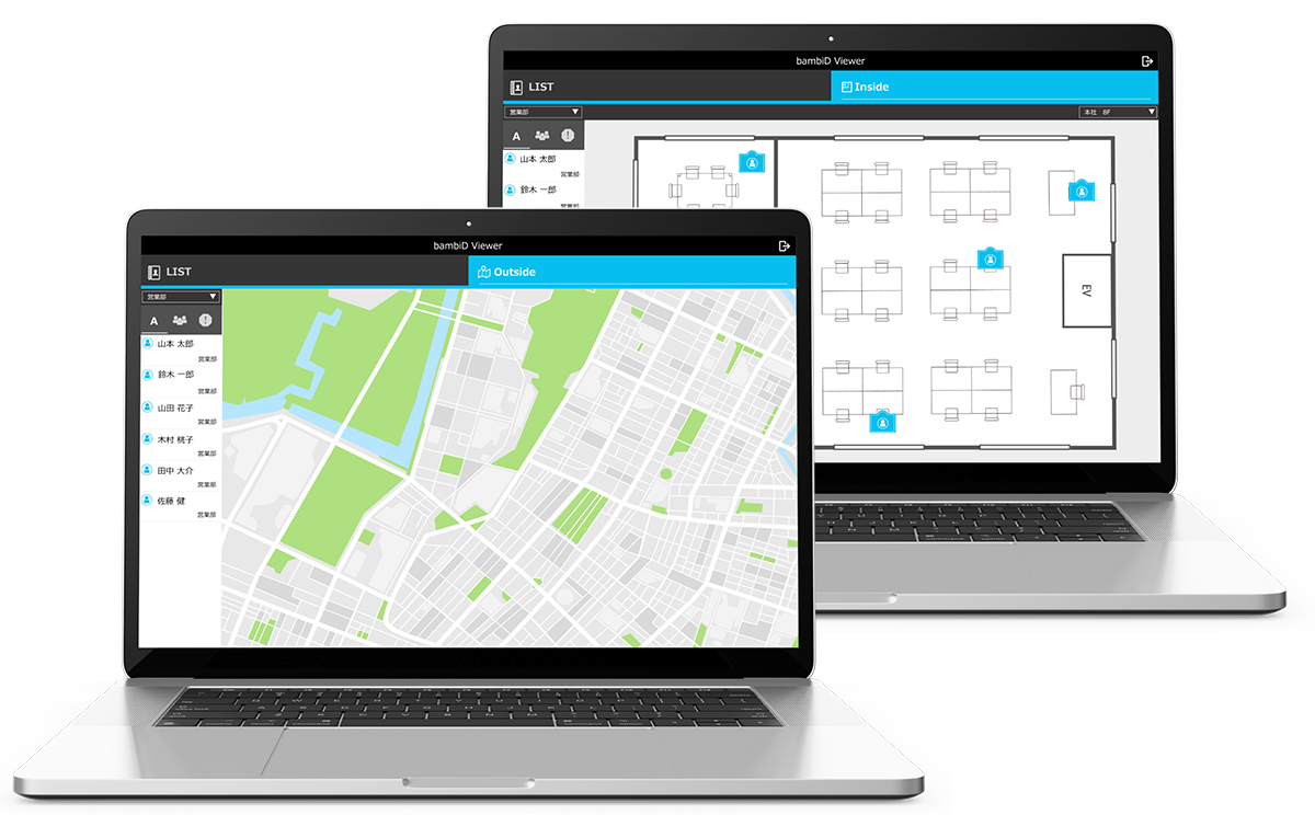 bambiD Viewer IoT 位置情報　可視化アプリ
