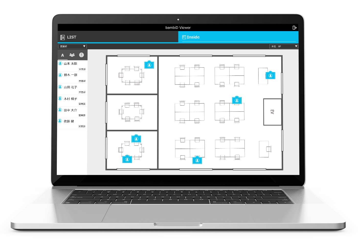 IoT 位置情報管理　アプリ bambiD Viewer